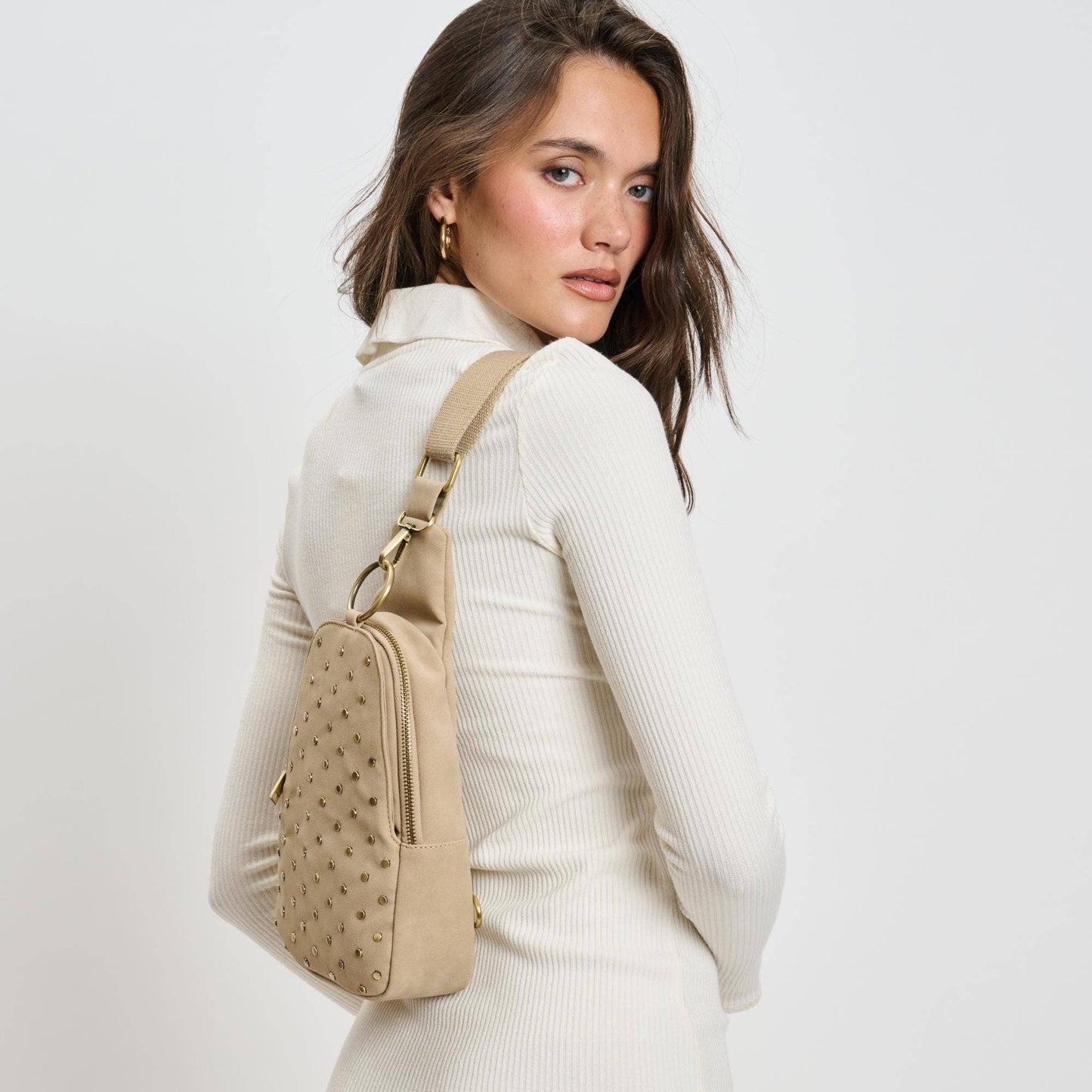 Regina Studded Sling Backpack