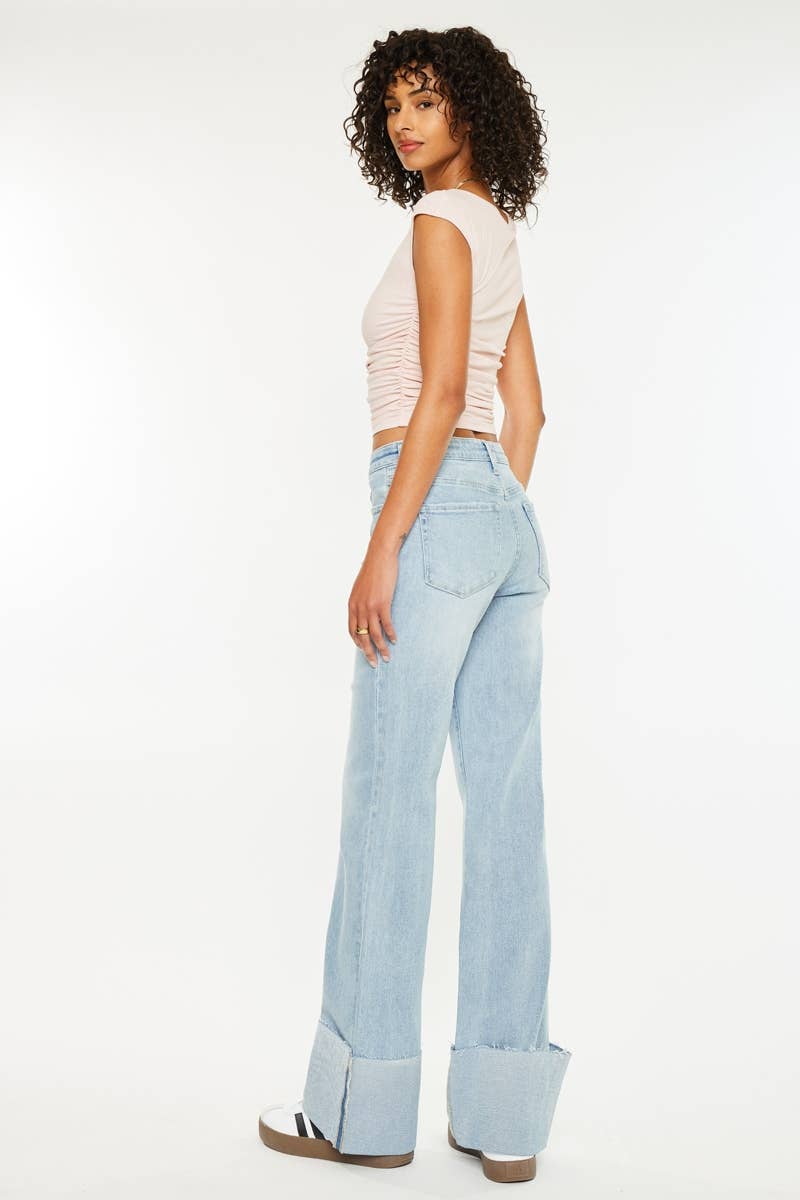 HIGH RISE WIDE FLARE JEANS
