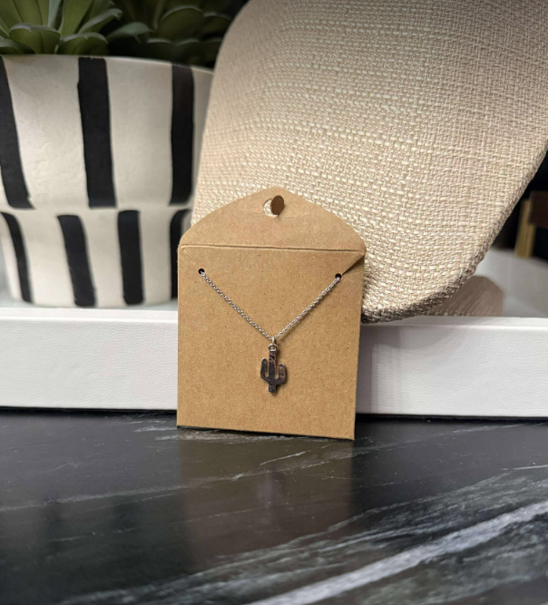 Silver Cactus Necklace