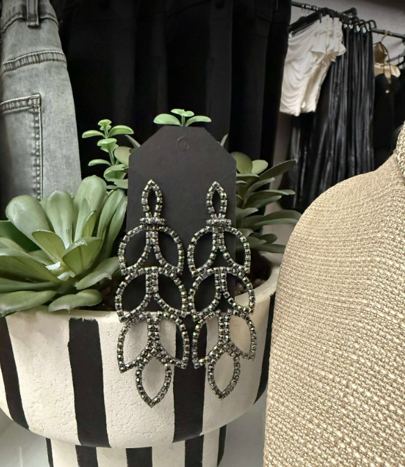 Black Leaf Earrings