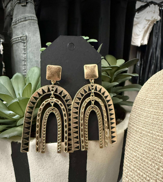 Gold Rainbow Earrings