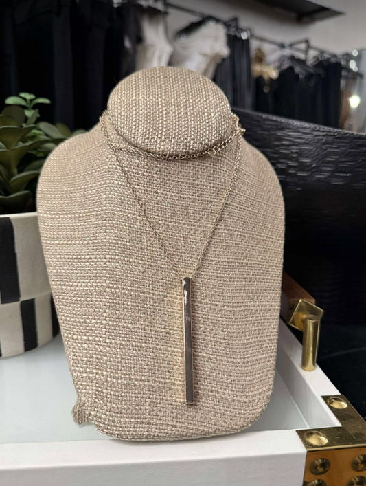 Long Rose Gold Chain with Long Pendant