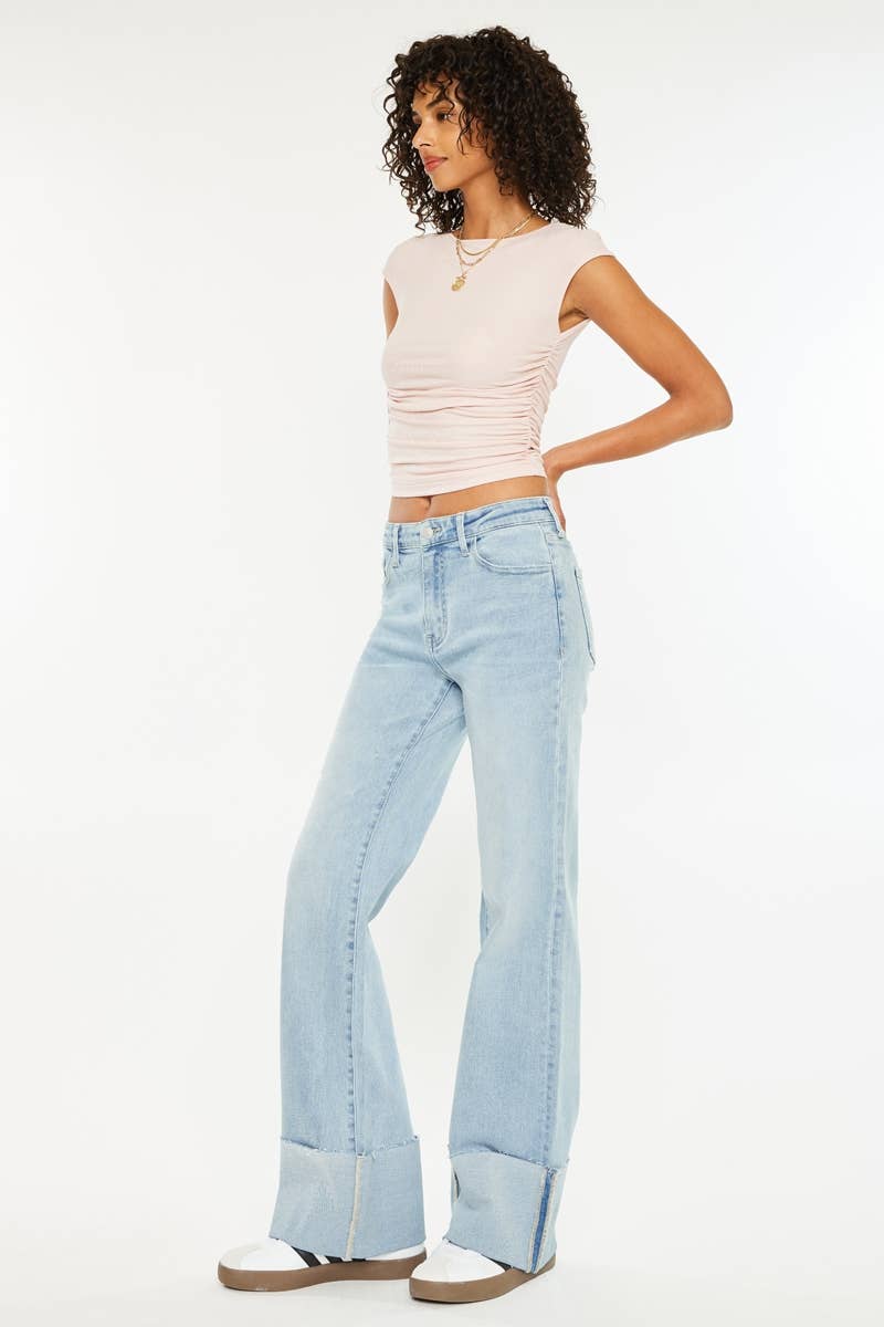 HIGH RISE WIDE FLARE JEANS