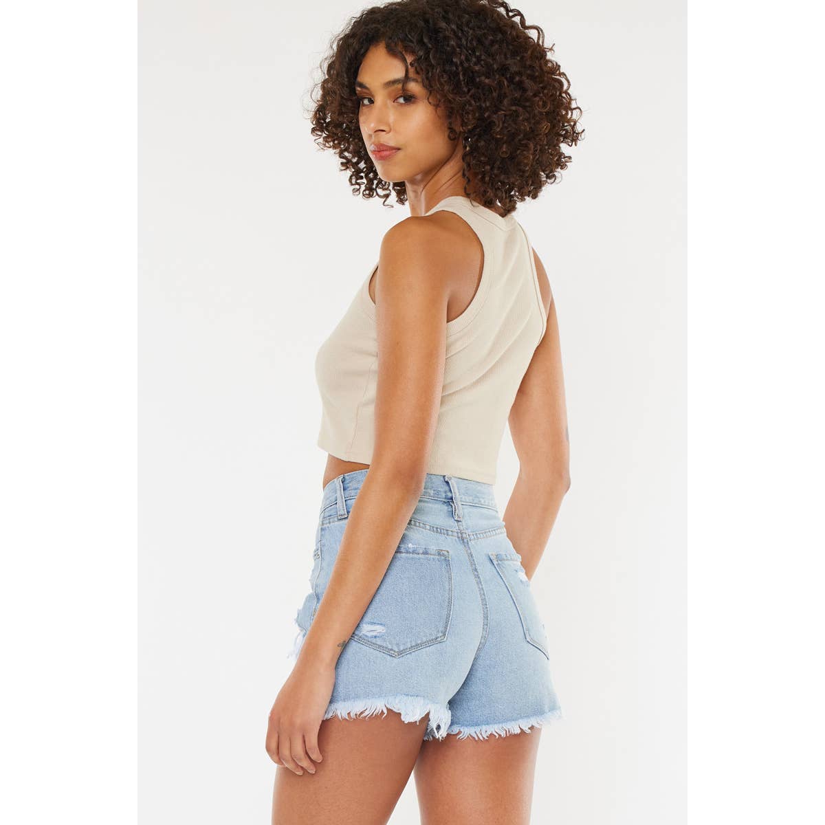 HIGH RISE CROSSOVER SHORTS