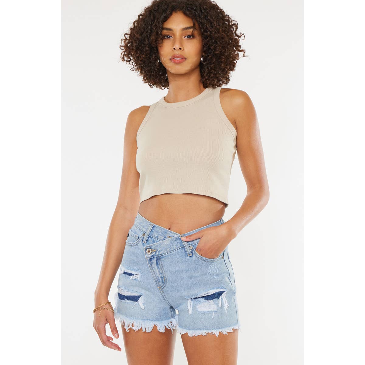HIGH RISE CROSSOVER SHORTS