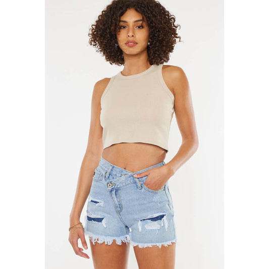 HIGH RISE CROSSOVER SHORTS