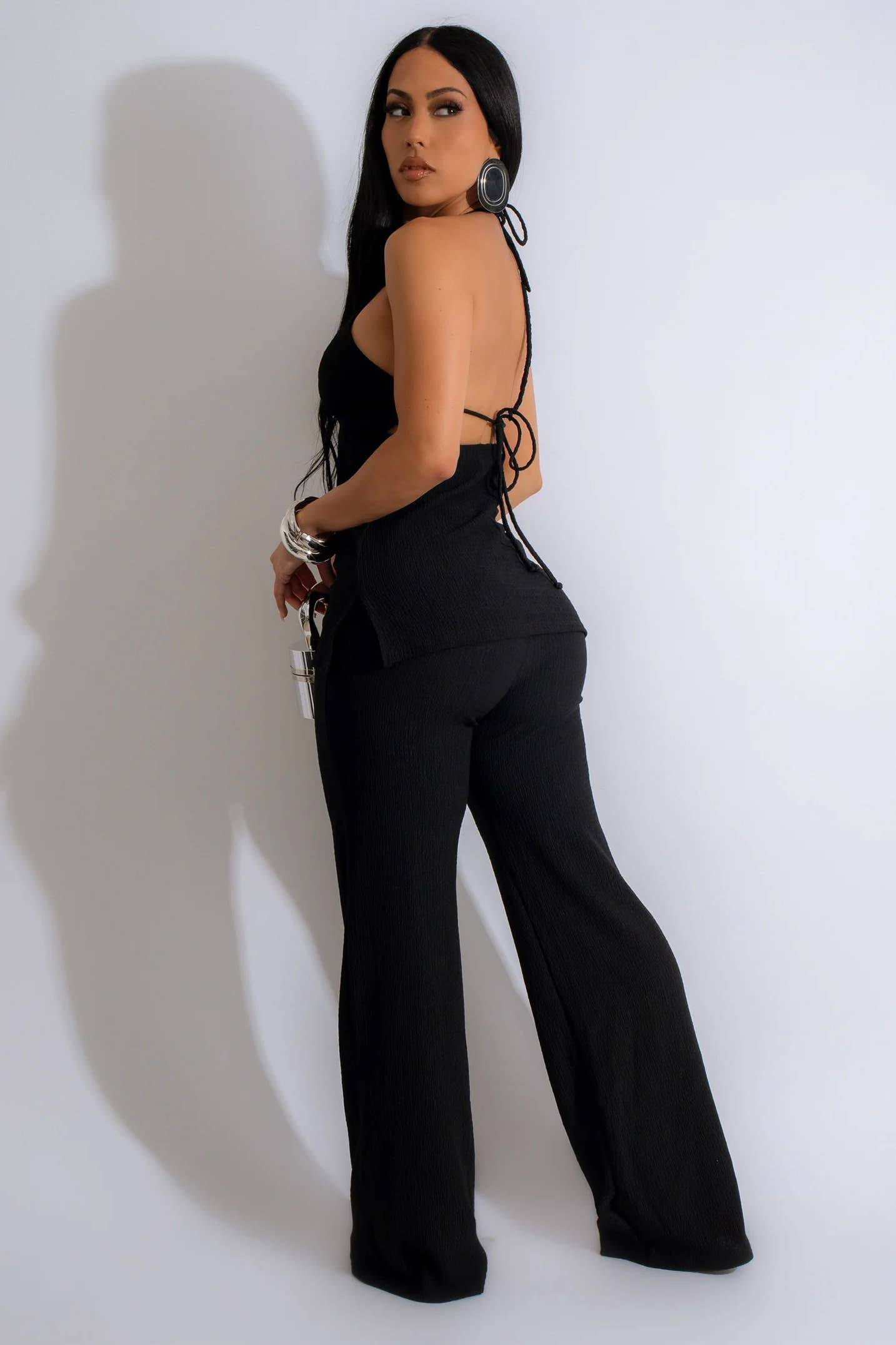 HALTER NECK TOP & PANTS SET