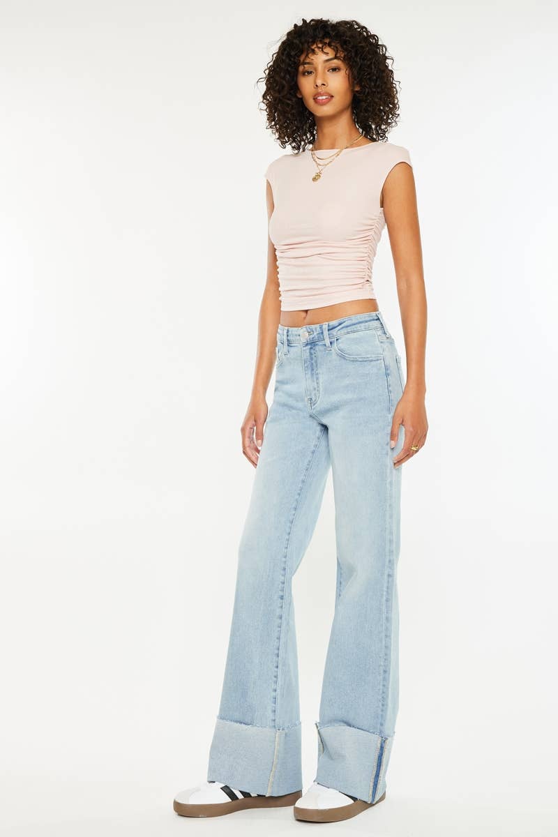 HIGH RISE WIDE FLARE JEANS