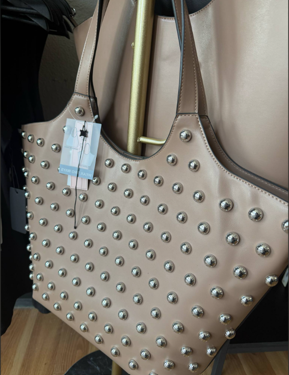 Oversized Slouchy Stud Tote