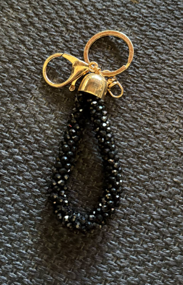 Key Chain Black Beaded