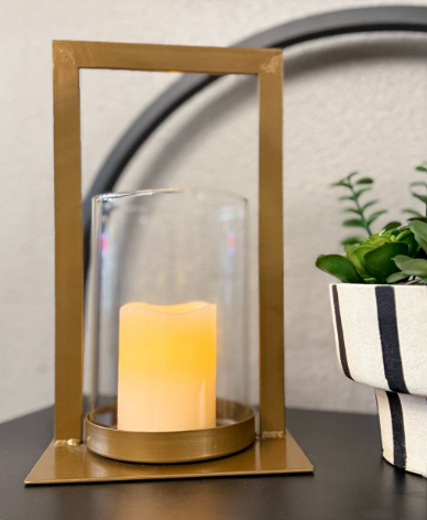 Gold Candle Holder-Medium