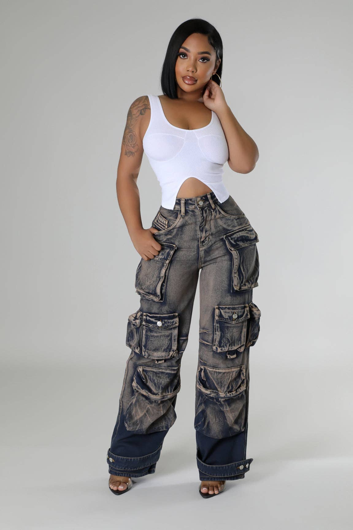 RIBBED WIRE BUSTIER TANK