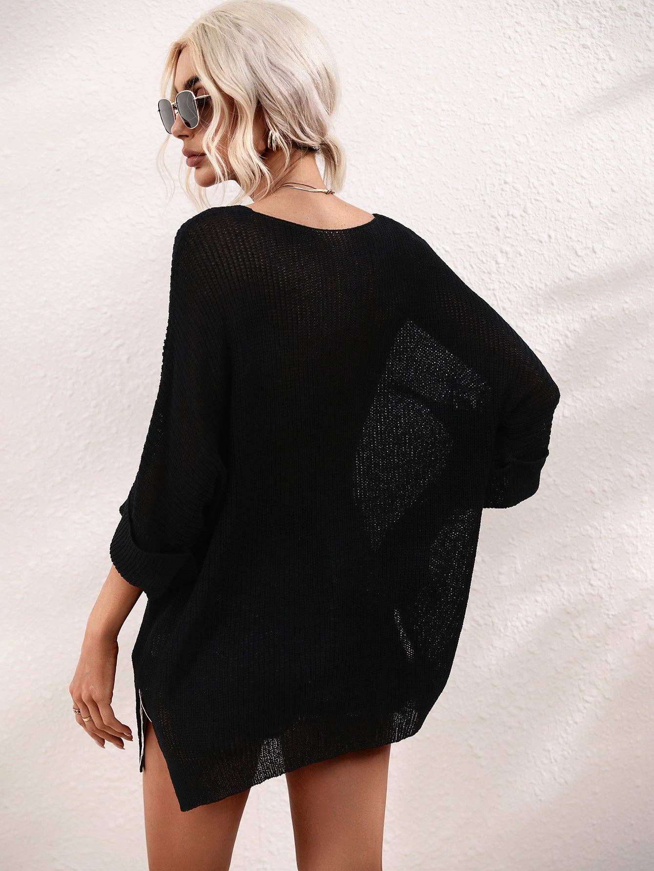 Ladies Mid Sleeves Hollow Out Daily Blouse