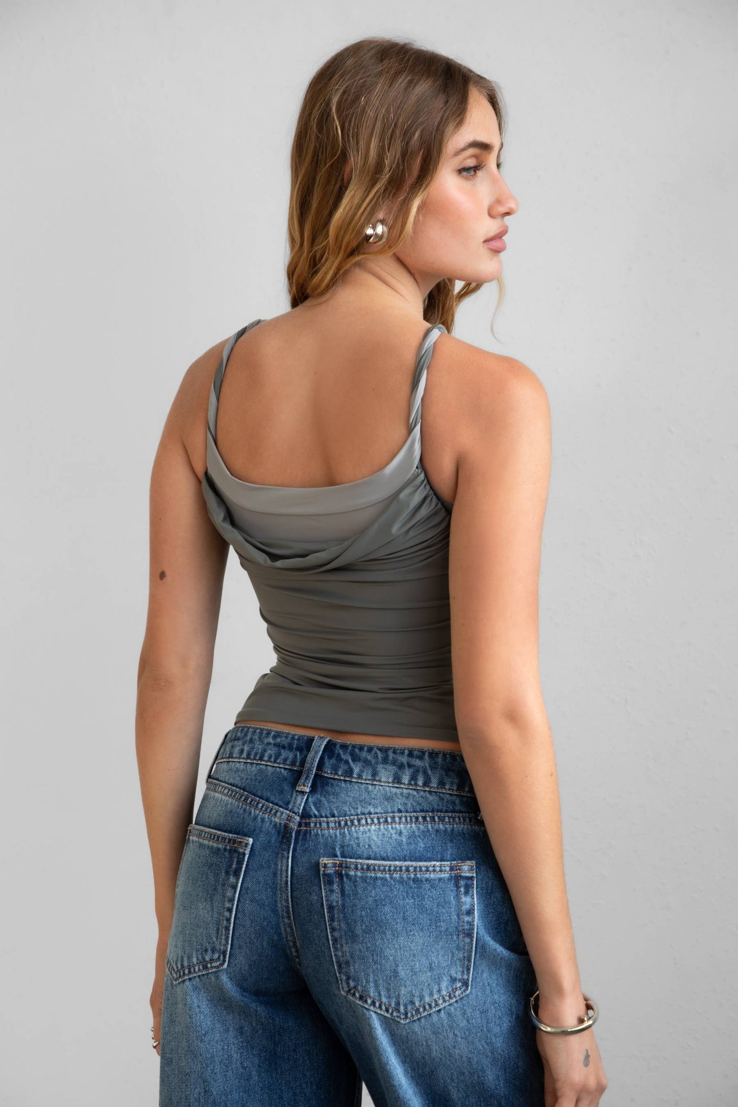 Halter Neckline Layered Top